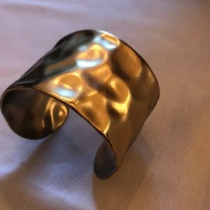Hammered gold-tone cuff bracelet